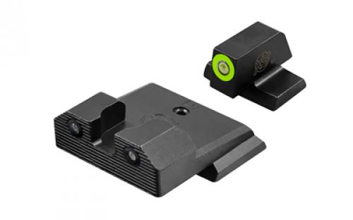 XS Sights R3D 2.0, Tritium Night Sight, Fits S&W M&P OR Full Size & Compact, Green Front Outline, Green Tritium Front/Rear SW-R206P-6G