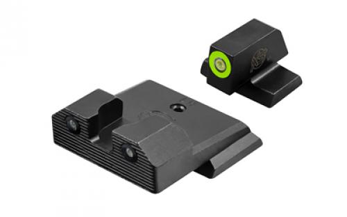 XS Sights R3D 2.0, Tritium Night Sight, Fits S&W M&P Shield, Green Front Outline, Green Tritium Front/Rear SW-R207P-6G