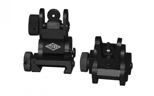 Yankee Hill Machine Co Flip Sight Set, Fits Picatinny Rails, Black YHM-8027