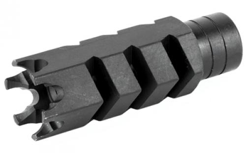 ATI Outdoors Shark Muzzle Brake, 1/2-28 Thread With Crush Washer, Fits AR-15, Black Oxide Finish A.5.10.2251