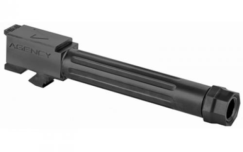 Agency Arms Mid Line Barrel, 9MM, Black Nitride Finish, Threaded And Fluted, Fits Glock 19 Gen 5 MLG19G5T-FDLC