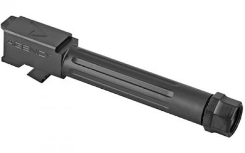 Agency Arms Mid Line Barrel, 9MM, Black Nitride Finish, Threaded And Fluted, Fits Glock 19 MLG19T/FDLC