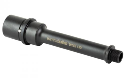 Battle Arms Development Lightweight, 9MM, 5.25 Barrel, 1/2x36 Threaded, Nitride Finish, Black, Fits AR Rifles A-BBL5.25T9MM1-10BN