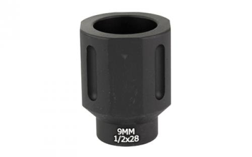 Battle Arms Development HEX FLASHCAN, Blast Diverter, 9MM, Anodized Finish Black, 1/2X28 Threaded BAD-FLASHCAN-6-1-2x28