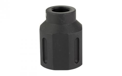 Battle Arms Development HEX FLASHCAN, Blast Diverter, 9MM, Anodized Finish Black, 1/2X28 Threaded BAD-FLASHCAN-6-1-2x28