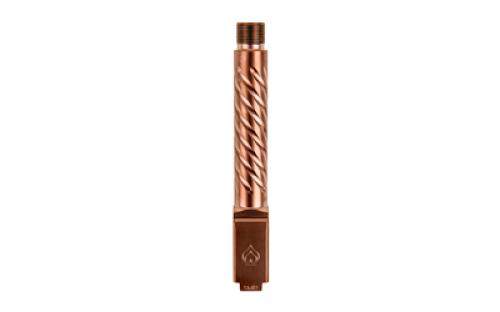 Ballistic Advantage Premium Series, 9MM, 4.5 Threaded Barrel, 1/2x28, Spiral Fluting, Glock 19 Gen 3-5, Copper BAPSG195T3R