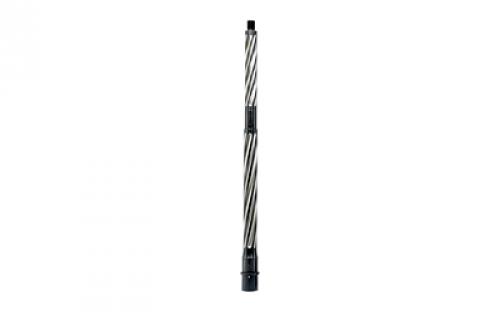 WATCHTOWER - F-1 BRL 16, 223 Wylde, 16 Spiral Fluted Barrel, 1:8 Twist, 1/2X28, Mid-length, Nitride Finish, Silver and Black BRL-16-SPRL-223
