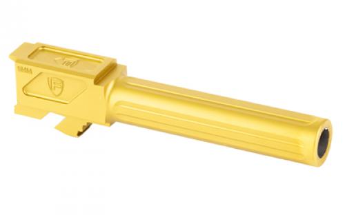 Fortis Manufacturing, Inc. Match Grade Barrel, For Glock, 9MM, 4", Fits Glock 19 Gen 1-5 and 19X, Gold TiN Finish FM-G19-TIN