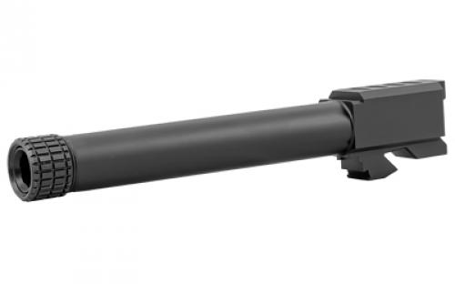 Grey Ghost Precision Match Grade Barrel, 9MM, Black Nitride Finish, Threaded, Fits Glock 17 Gen3 and Gen4 Barrel-G17-T-BN