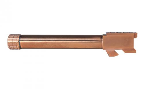 Grey Ghost Precision GGP-17, Match Grade Barrel, Threaded 1/2X28, 9MM,  DLC Finish, Copper, For Glock 17 Gen 3-4 BARREL-G17-5-T-COP