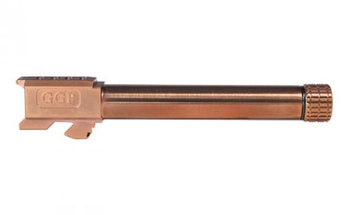Grey Ghost Precision GGP-17, Match Grade Barrel, Threaded 1/2X28, 9MM,  DLC Finish, Copper, For Glock 17 Gen 3-4 BARREL-G17-5-T-COP