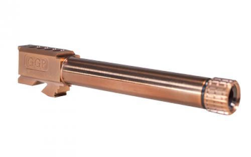 Grey Ghost Precision GGP-17, Match Grade Barrel, Threaded 1/2X28, 9MM,  DLC Finish, Copper, For Glock 17 Gen 3-4 BARREL-G17-5-T-COP