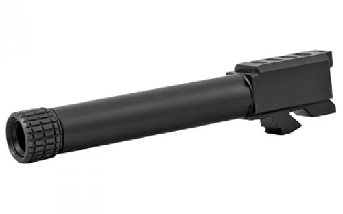 Grey Ghost Precision Match Grade Barrel, 9MM, Black Nitride Finish, Threaded, Fits Glock 19 Gen3 and Gen4 Barrel-G19-T-BN