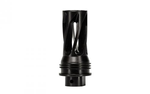 HUXWRX Safety Company Flash Hider-QD 556, 1/2X28 Long (2.7"), .223 Remington/5.56NATO, Flash Hider, Quick Detach Suppressor Mount, Compatible with HX-QD 556K, 556, 762, 762 Ti, Magnum Ti Suppressors, Black 2885