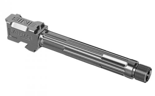 LanTac USA LLC 9INE Barrel, Fluted, Threaded 1/2-28, Fits Glock 17, Stainless Steel Finish, Silver, Includes Matching Thread Protector 01-GB-G17-TH-SS