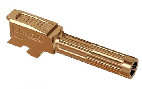 LanTac USA LLC 9INE Barrel, Fluted, Fits Glock 43/43x, TiN Finish, Bronze 01-GB-G43-NTH-BRNZ