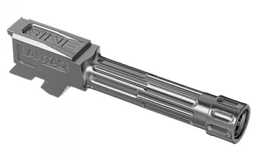 LanTac USA LLC 9INE Barrel, Fluted, 1/2-28 Thread Pattern, Fits Glock 43/43x, Stainless Steel, Silver, Includes Matching Thread Protector 01-GB-G43-TH-SS