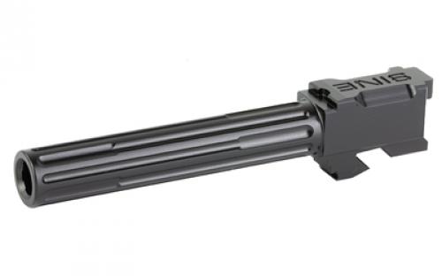LanTac USA LLC 9INE, Barrel, 9MM, Black, 1:10, Fluted, Fits Glock 17 01-GB-G17-NTH-BLK