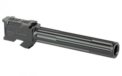 LanTac USA LLC 9INE, Barrel, 9MM, Black, 1:10, Fluted, Fits Glock 17 01-GB-G17-NTH-BLK