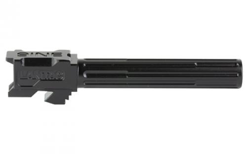 LanTac USA LLC 9INE, Barrel, 9MM, Black, 1:10, Fluted, Fits Glock 17 01-GB-G17-NTH-BLK