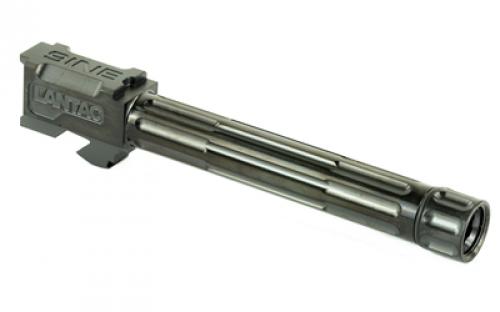 LanTac USA LLC 9INE, Barrel, 9MM, Black, Threaded Barrel, 1:10, Fluted, Fits Glock 17 01-GB-G17-TH-BLK