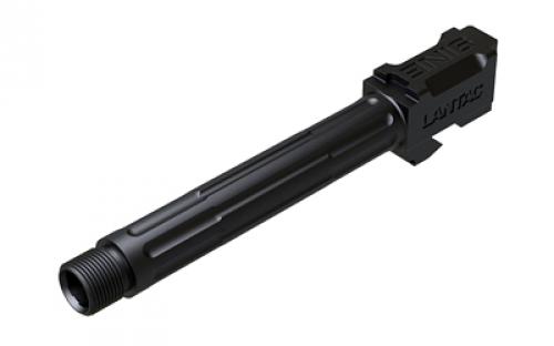 LanTac USA LLC 9INE, Barrel, 9MM, Black, Threaded Barrel, 1:10, Fluted, Fits Glock 17 01-GB-G17-TH-BLK