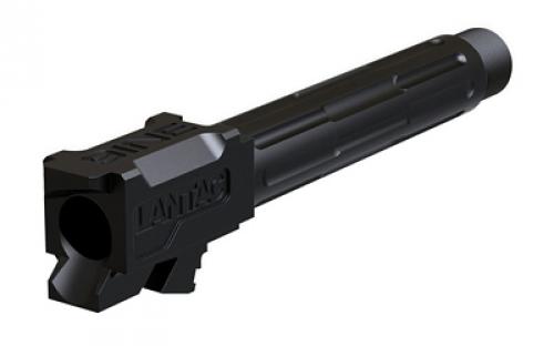 LanTac USA LLC 9INE, Barrel, 9MM, Black, 1:10, Fluted, Fits Glock 19 01-GB-G19-NTH-BLK