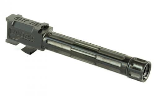 LanTac USA LLC 9INE, Barrel, 9MM, Black, Threaded Barrel, 1:10, Fluted, Fits Glock 19 01-GB-G19-TH-BLK