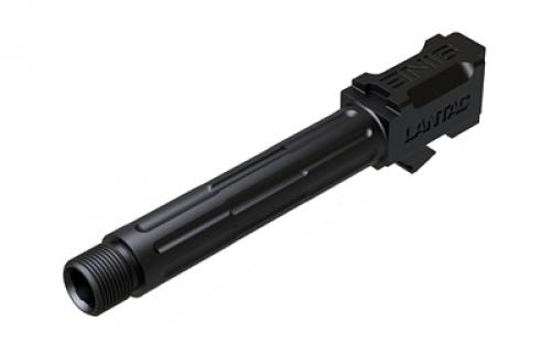 LanTac USA LLC 9INE, Barrel, 9MM, Black, Threaded Barrel, 1:10, Fluted, Fits Glock 19 01-GB-G19-TH-BLK