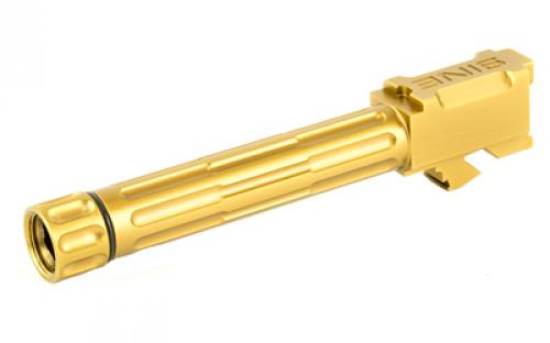 LanTac USA LLC 9INE, Barrel, Bronze, Threaded Barrel, 1:10, Fluted, Fits Glock 19 01-GB-G19-TH-BRNZ