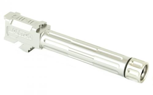 LanTac USA LLC 9INE, Barrel, 9MM, Stainless, Threaded Barrel, 1:10, Fluted, Fits Glock 19 01-GB-G19-TH-SS