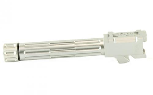 LanTac USA LLC 9INE, Barrel, 9MM, Stainless, Threaded Barrel, 1:10, Fluted, Fits Glock 19 01-GB-G19-TH-SS