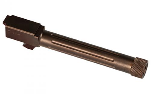 Lone Wolf Distributors AlphaWolf Barrel, 9mm, 5.3 Threaded Barrel, 1/2X28 Thread Pitch, For 3rd and 4th Generation Glock 17, PVD Finish, Bronze AW-17TH-ORB