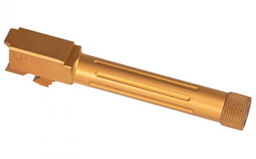 Lone Wolf Distributors AlphaWolf Barrel, 9mm, 4.6 Threaded Barrel, 1/2X28 Thread Pitch, For 3rd and 4th Generation Glock 19, PVD Finish, Copper AW-19TH-Copper