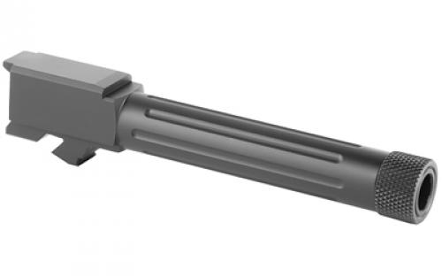 Lone Wolf Distributors AlphaWolf Barrel, 9MM, Salt Bath Nitride Coated, Threaded/Fluted, 416R Stainless Steel, Conversion to 9mm Stock Length, For Glk 23/32, Includes Thread Protector, Made in the USA AW-239TH