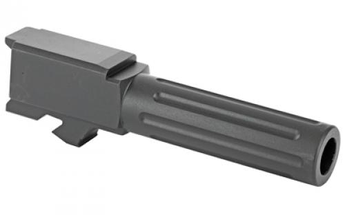 Lone Wolf Distributors AlphaWolf Barrel, 9MM, Salt Bath Nitride Coated, Fluted, 416R Stainless Steel, Conversion to 9mm Stock Length, For Glk 27/33, Made in the USA AW-279N