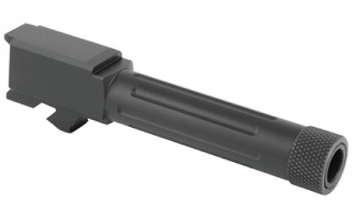 Lone Wolf Distributors AlphaWolf Barrel, 9MM, Salt Bath Nitride Coated, Threaded/Fluted, 416R Stainless Steel, Conversion to 9mm Stock Length, For Glk 27/33, Includes Thread Protector, Made in the USA AW-279TH