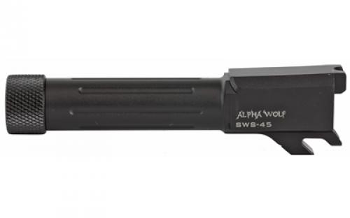 Lone Wolf Distributors AlphaWolf Threaded/Fluted Barrel, 45 ACP, 3.9", Salt Bath Nitride Finish,  Fits S&W M&P Shield 45 AW-SWS45TH