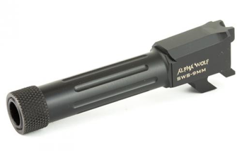 Lone Wolf Distributors AlphaWolf Threaded/Fluted Barrel, 9MM, Salt Bath Nitride Finish, Fits S&W M&P Shield 9 AW-SWS9TH