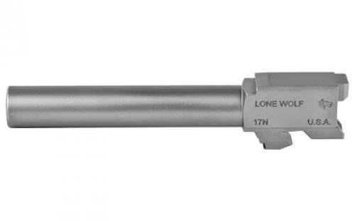 Lone Wolf Distributors AlphaWolf Barrel, 9MM, 4.49", Matte Stainless Steel Finish, Fits Glock 17 LWD-17N