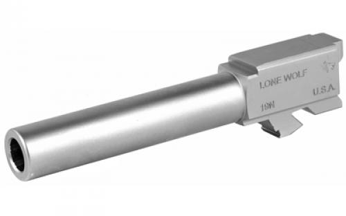 Lone Wolf Distributors AlphaWolf Barrel, 9MM, 4.02", Matte Stainless Steel Finish, Fits Glock 19 LWD-19N