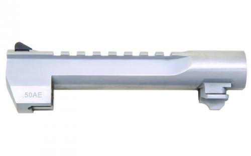 Magnum Research Barrel, .50 Action Express, 6, Picatinny Accessory Rail, Fits Desert Eagle MK XIX 50AE, Brushed Chrome Finish, Silver BAR506BC