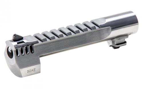 Magnum Research Barrel, .50 Action Express, 6", Picatinny Accessory Rail, With Muzzle Brake, Fits Desert Eagle MK XIX 50AE, Stainless Steel Finish, Silver BAR506SRMB