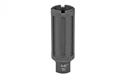 Midwest Industries Blast Can, Blast Diverter, 9MM, 1/2-36 Thread, Aluminum, Black Anodized Finish, 3.375 Length, 1.2 Diameter, 3.2 oz MI-BC9