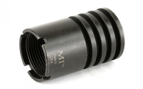 Midwest Industries Blast Diverter, 26MM Left Hand Threads, Fits 30 Caliber and 5.56 model Rifles, Linear Comp Design Diverts Muzzle Blast Forward, Black Finish MI-M92BD