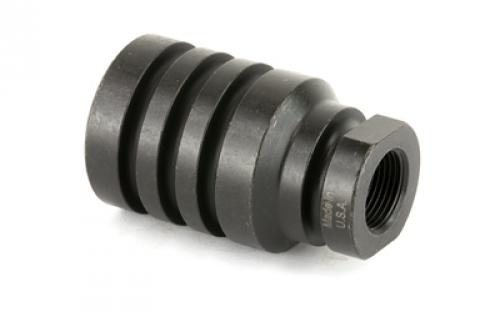 Midwest Industries Blast Diverter, 1/2-28 Threads, Fits 5.562/.223 Pistols or Rifles, Linear Comp Design Diverts Muzzle Blast Forward, Black Finish MI-PBD