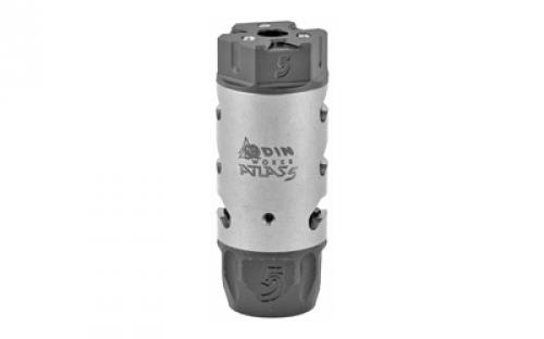 Odin Works Atlas 5, Muzzle Brake, 223REM/556NATO, 1/2-28 Threaded, Stainless Steel MB-ATLAS-5