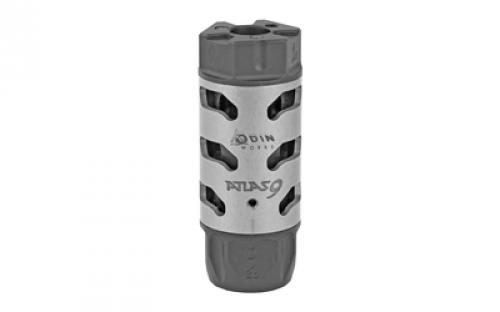 Odin Works Atlas 9, Muzzle Brake, 9MM, 1/2-28 Threaded, Stainless Steel MB-ATLAS-9-28