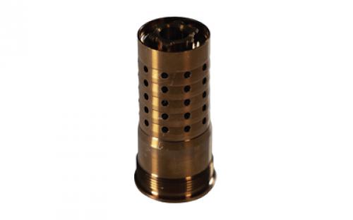 Q Cherry Bomb, Muzzle Brake, 8.6 Blackout, M18X1.5 Thread Pitch, Gold CB-M18-1.5