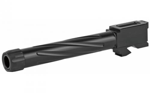 Rival Arms Match Grade Drop-In Threaded Barrel, V1, For Gen 3/4 Glock 17, 9MM, 1:10 Twist, Threaded 1/2x24, Black Physical Vapor Deposition (PVD) Finish RA-RA20G102A